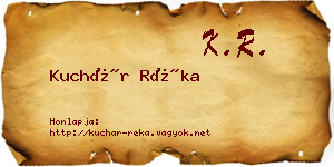 Kuchár Réka névjegykártya